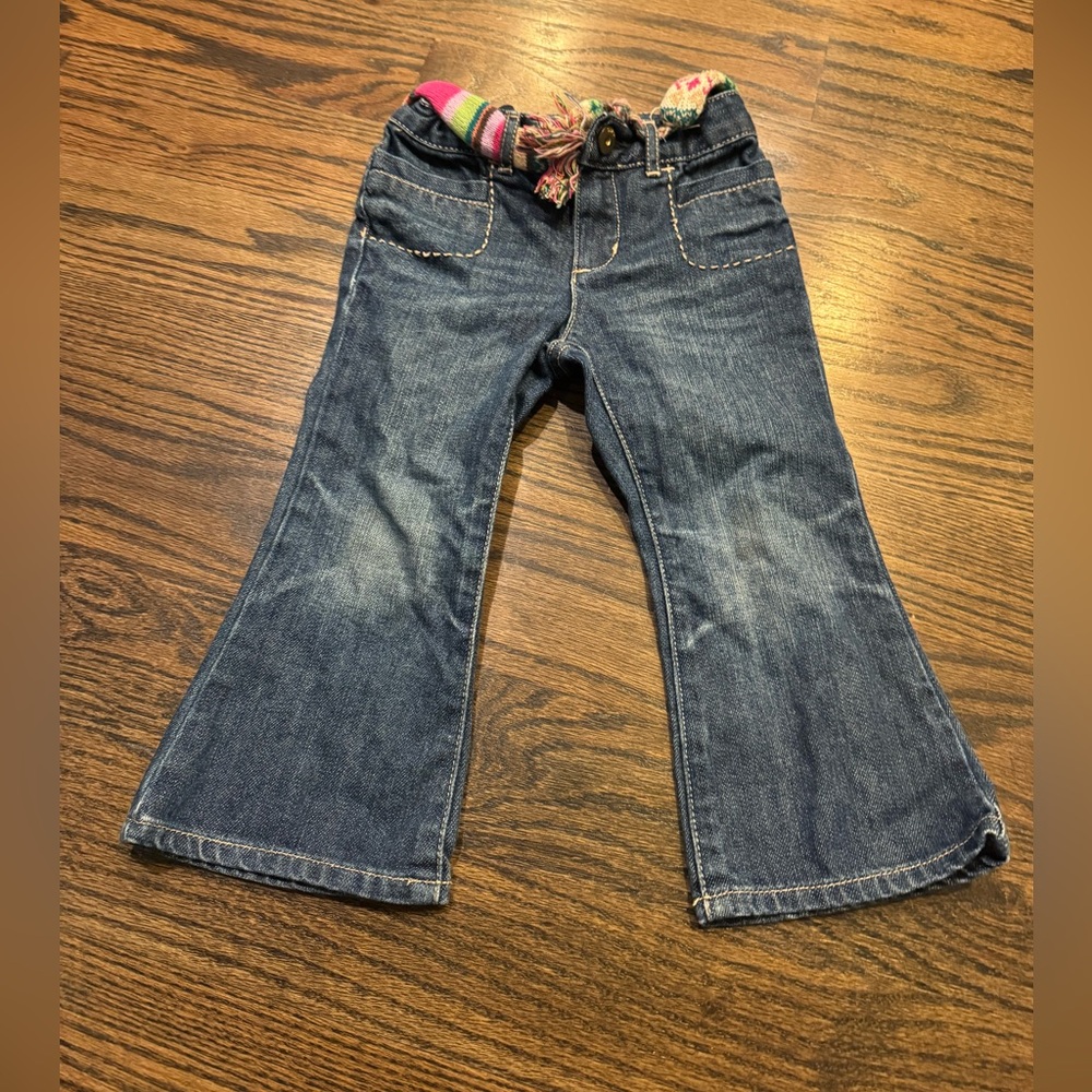 GAP Kids Blue Flare Jeans with Vibrant Belt
